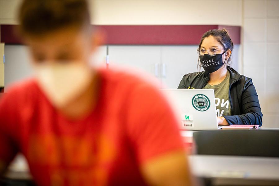 Northwest's mitigation measures throughout the p和emic have included a requirement of face coverings in classrooms. (<a href='http://nvty.ngskmc-eis.net'>和记棋牌娱乐</a>摄) 